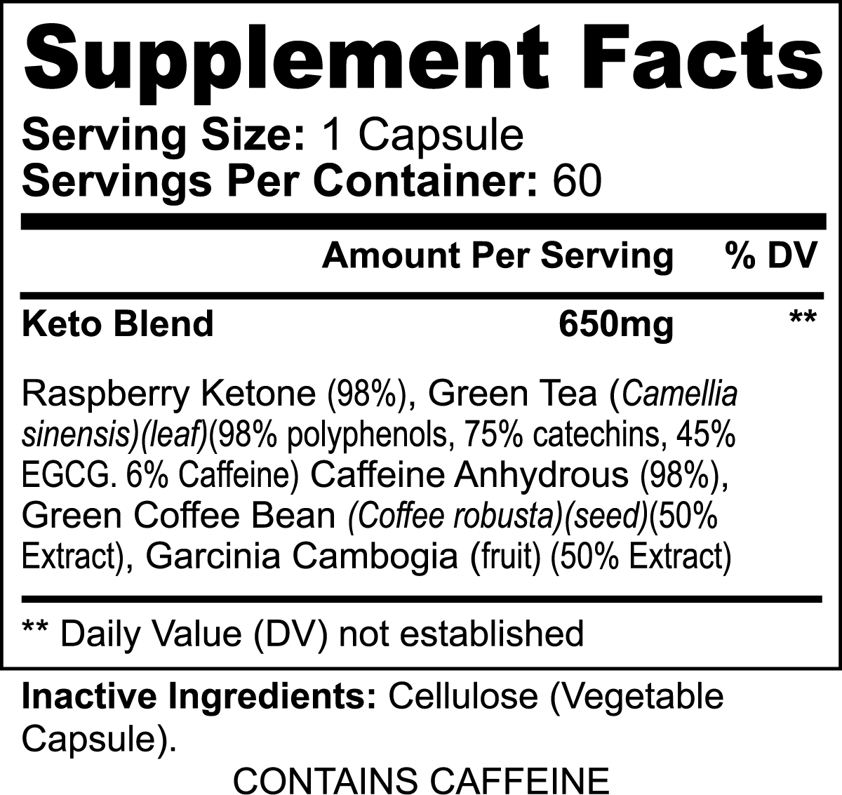 Supplement facts