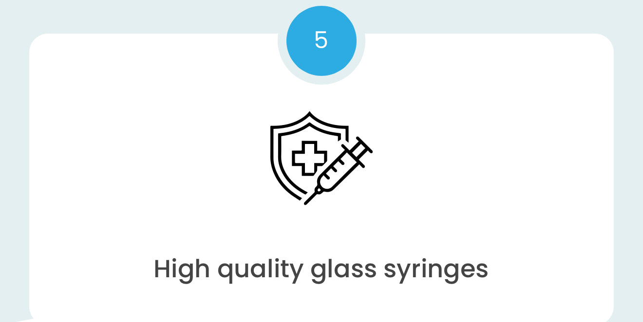 High quality glass syringes